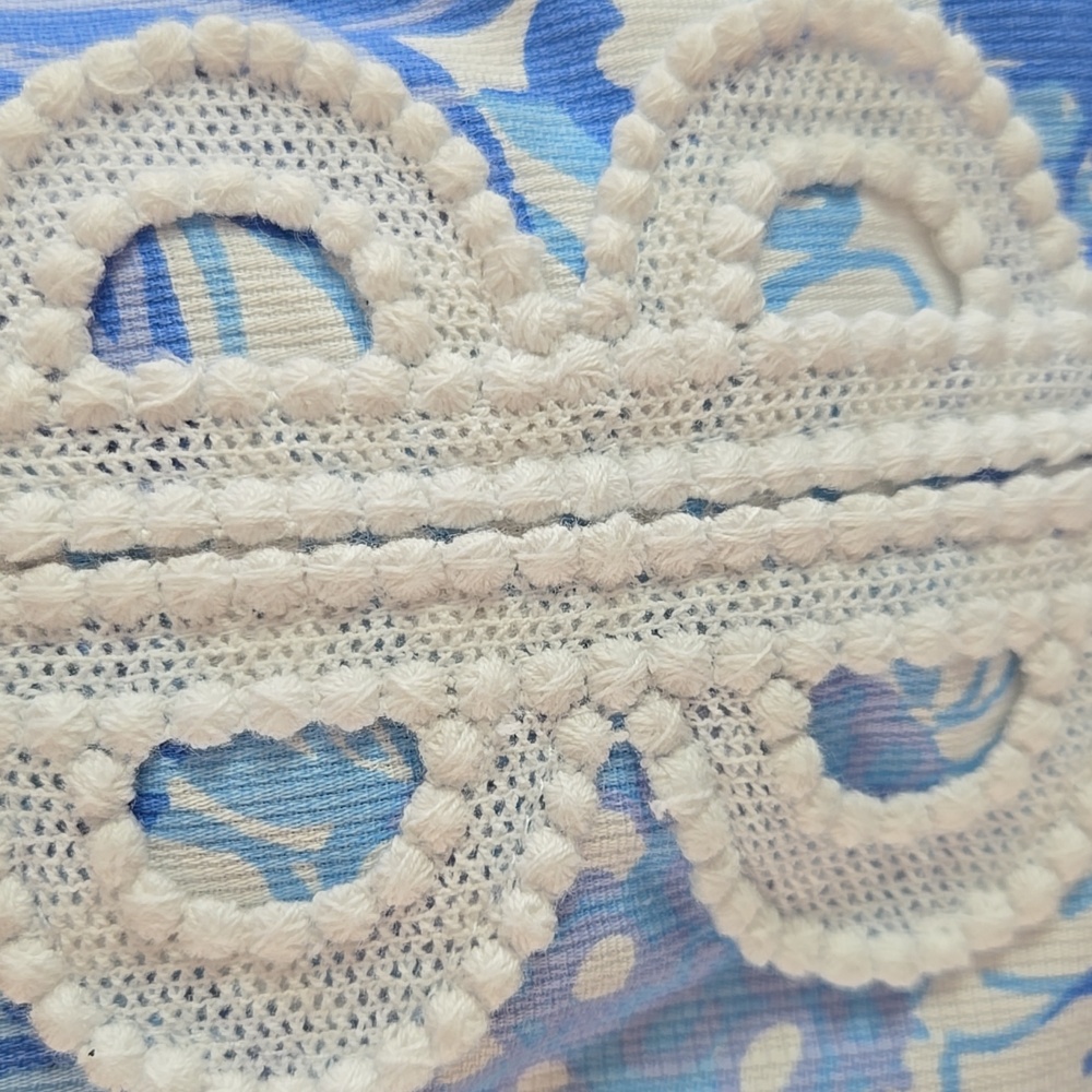 Lilly Pulitzer Shelli Blue and White Spaghetti Strap Sundress. - Picture 8 of 9